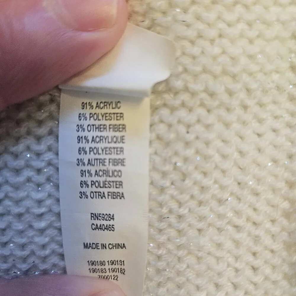 Children’s Place Knit Bow Headband Ear Warmer Cream White One Size